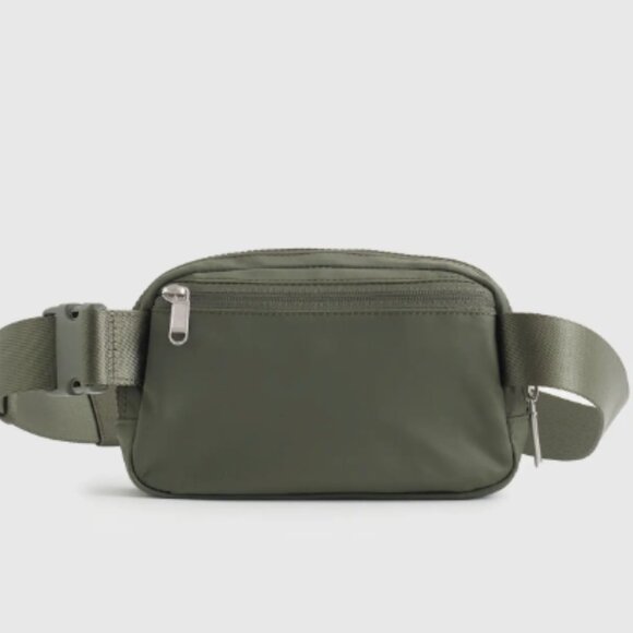 Quince Revive Nylon Belt Bag – Olive Green Crossbody / Fanny Pack - Picture 3 of 7